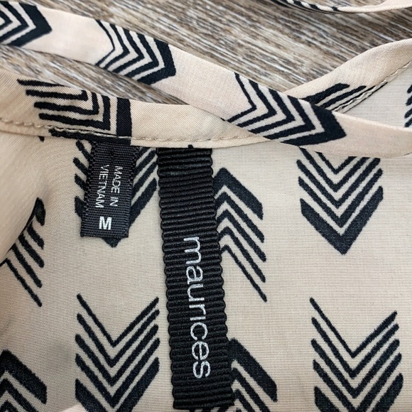 Maurices Long Sleeve Boho Blouse Medium - Picture 8 of 10